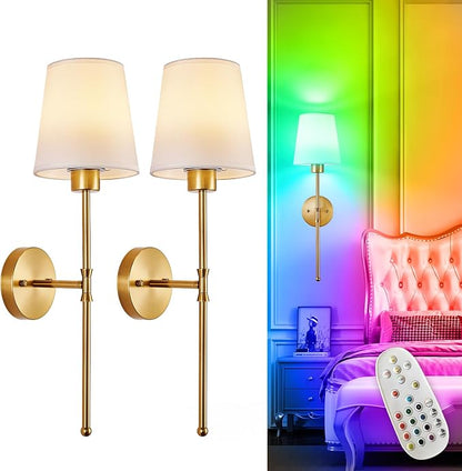 Depuley Battery Operated Wall Sconce: Set of 2 Wireless Wall Lights - Image 9