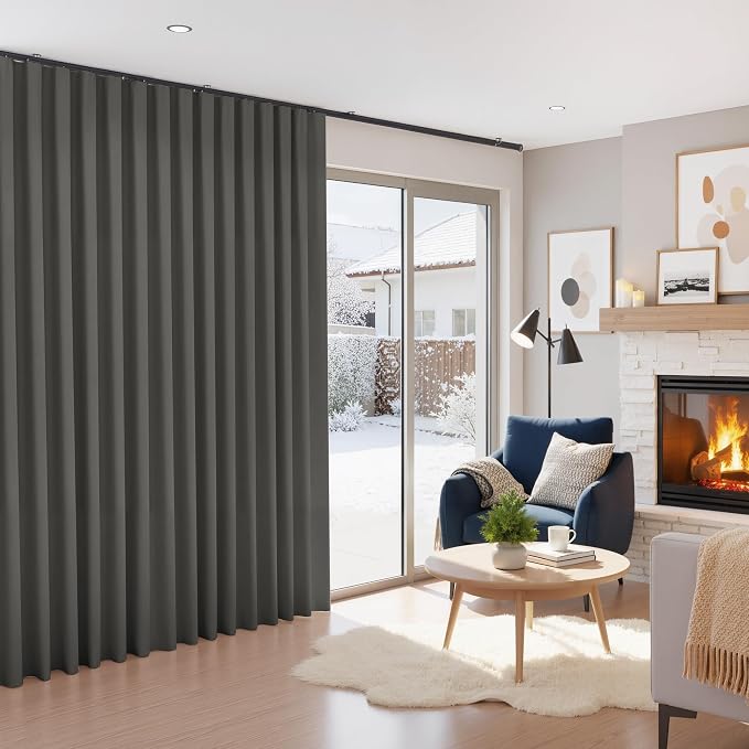 RYB HOME 100%Blackout Room Divider Curtain, Thermal Insulated&Privacy Assurd - Image 2