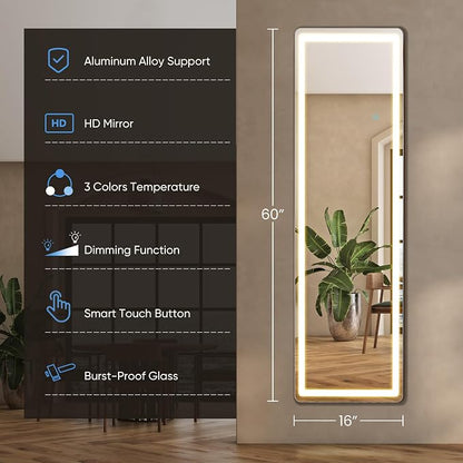 DUMOS 16"×60" LED Full Length Mirror - Image 2
