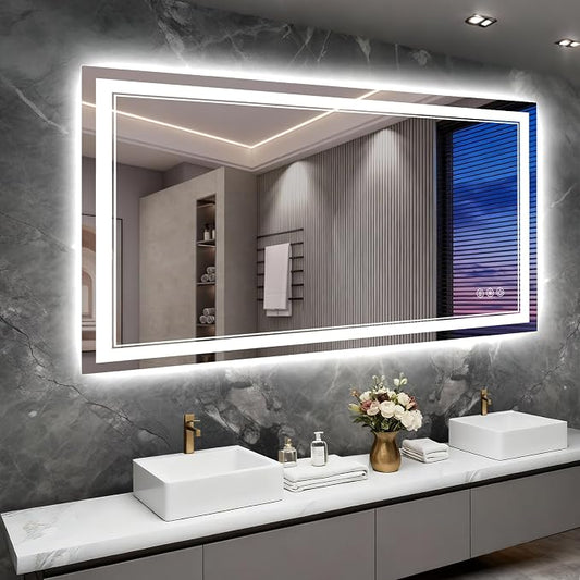 60x36 Inch LED Bathroom Mirror by Wedhouc