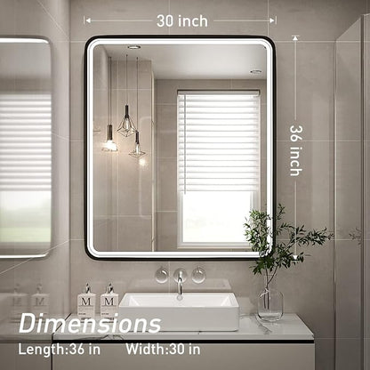 30X36 Inch LED Mirror for Bathroom, Large Wall Mounted Makeup Mirror, Dimmable - Image 7