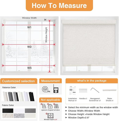 AOSKY No Drill Cordless Blackout Roller Shades - Image 5