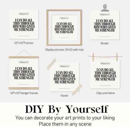 Locomiss Black and White Christian Wall Art Decor Posters, Modern Bible Verse - Image 7
