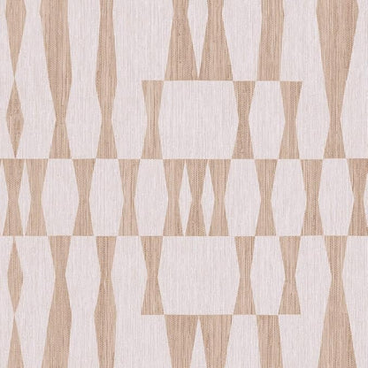 Tempaper Beige Textured Faux Grasscloth Geo Removable Peel and Stick Wallpaper by TempaperCo