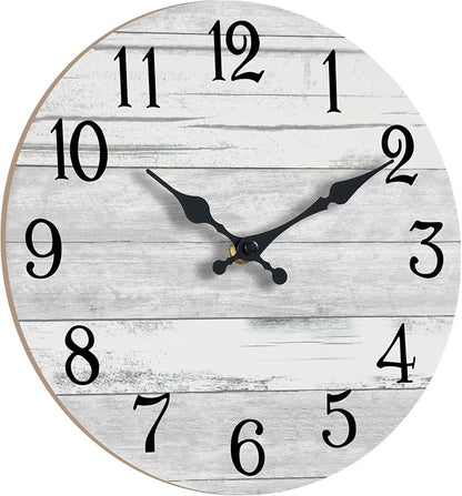 KECYET Wall Clock Battery Operated 8 Inch Gray Silent Non Ticking Country - Image 3