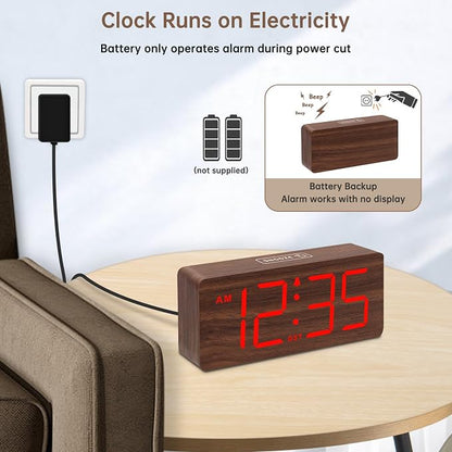 DreamSky Wooden Digital Alarm Clock - Image 2