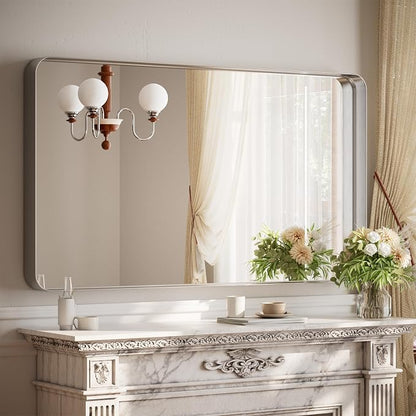 55"x 30" Silver Bathroom Mirror - Image 8