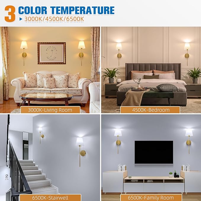 NIORSUN 19.9 inch Battery Operated Wall Sconce Set of 2, 10 Colors Wireless - Image 4
