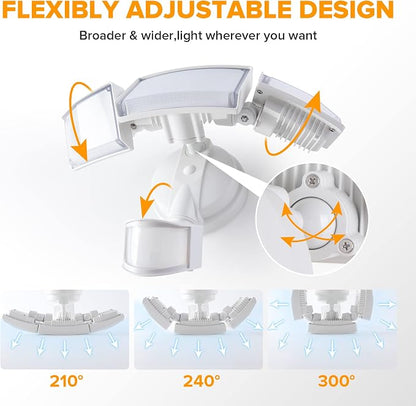 LUTEC 72W 7500LM LED Security Lights Motion Sensor Light Outdoor, 5000K Daylight - Image 7