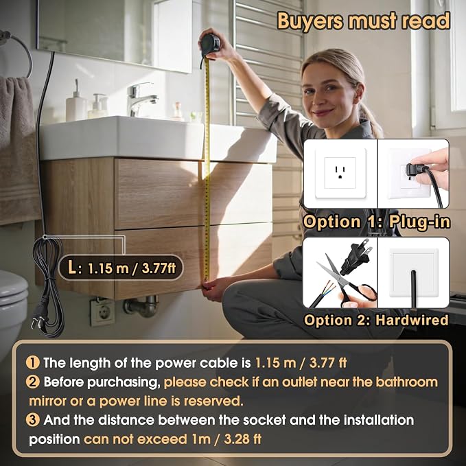 20x28 LED Bathroom Mirror with Lights Irregular, Lighted Bathroom Vanity Mirror - Image 8