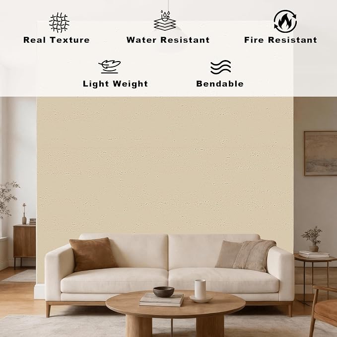 3D Wall Panels - 4PCS 47.2"x23.6" Faux Stone Wall Covering - MCM Modified Clay - Image 3