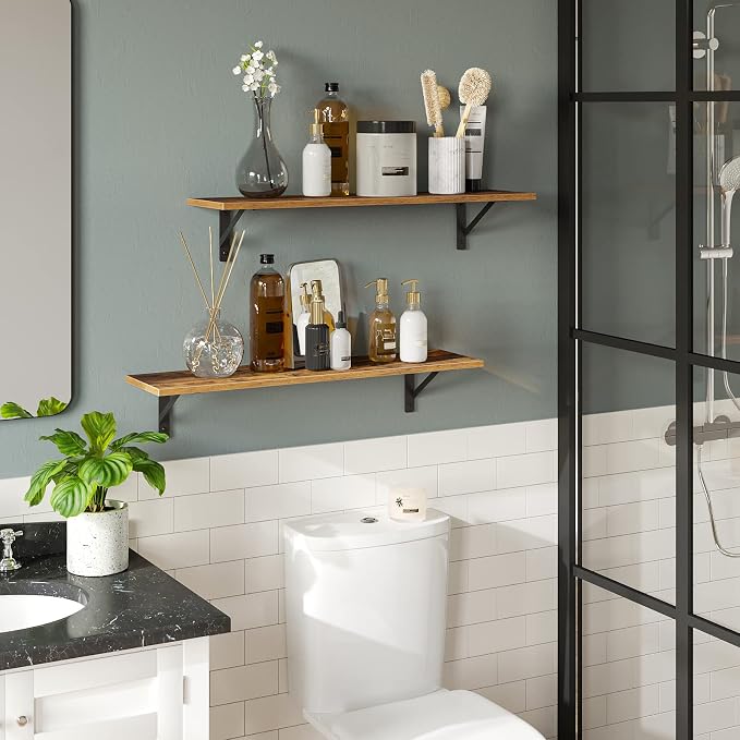 DINZI LVJ Long Wall Shelves, 31.5Inch Wall Mounted Shelves, Extra Large Wall - Image 6