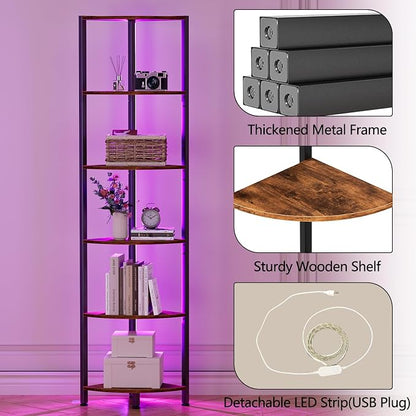 Furnulem 6 Tier Corner Shelf - Image 5