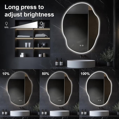 Asymmetrical LED Bathroom Mirror - Image 3