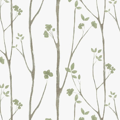 Timeet Peel and Stick Wallpaper Green Leaf Wall Paper Boho Floral Contact Paper by Timeet