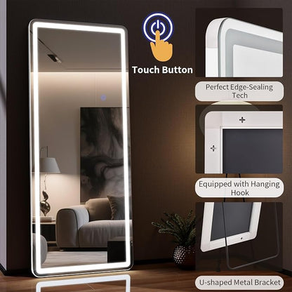 76"x34" LED Full Length Mirror – Standing Floor Mirror - Image 4