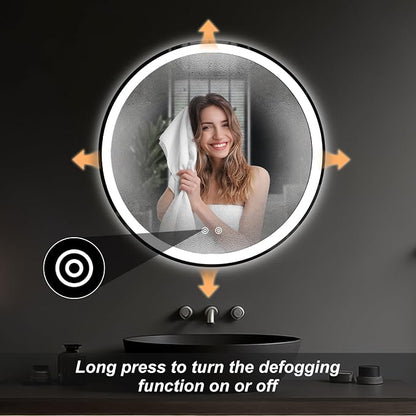 Sweetcrispy 36-Inch Round LED Bathroom Backlit Mirror - Image 4