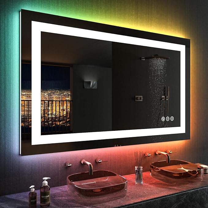 LOAAO 40"X24" LED Bathroom Mirror - Image 2