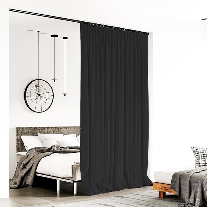 Room Divider Curtains for Ceiling Track Rod, 15 ft Wide x 7 ft Tall, 1 Panel - Image 2