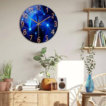 Blue Wall Clock for Living Room Decor Kitchen Wall Clocks Battery Operated 12 - Image 4