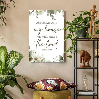 HIWX Christian Wall Decor, as for Me and My House Bible Verses Sage Green - Image 4
