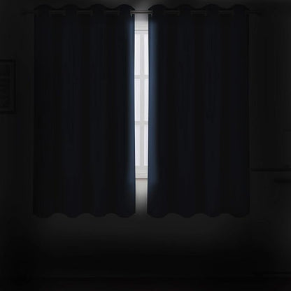 LEMOMO Navy Blue Blackout Curtains/52 x 72 Inch/Set of 2 Panels Room Darkening - Image 3