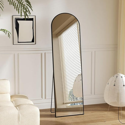 Sweetcrispy 56"x15" Arched Full Length Mirror, Leaning or Standing Full Body by Sweetcrispy