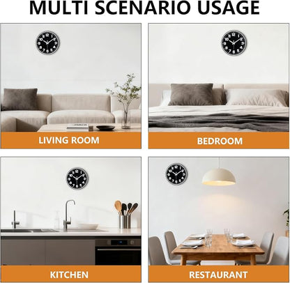 Wall Clock, 8inch Modern Silent Non-Ticking Wall Clocks Battery Operated - Image 8