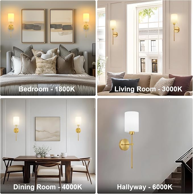 Battery Operated Wall Sconce Set of Two, Wireless Rechargeable Wall Light - Image 8