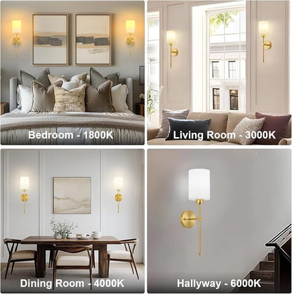 Battery Operated Wall Sconce Set of Two, Wireless Rechargeable Wall Light - Image 8