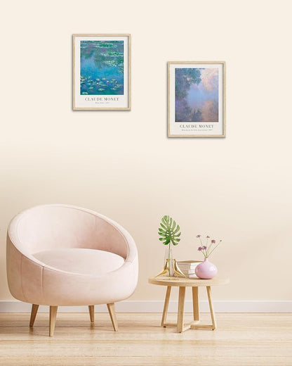 HesenDot Unframed Claude Monet Wall Art Set of 3, 12x16in Water Lilies - Image 5