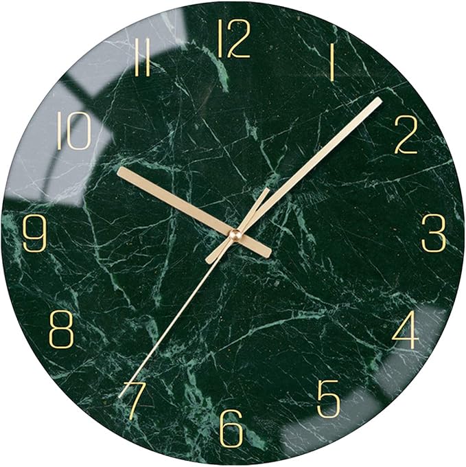 VIKMARI Glass Wall Clock Silent Non Ticking Wall Clock- 12 Inch Quality Quartz by VIKMARIWallClock