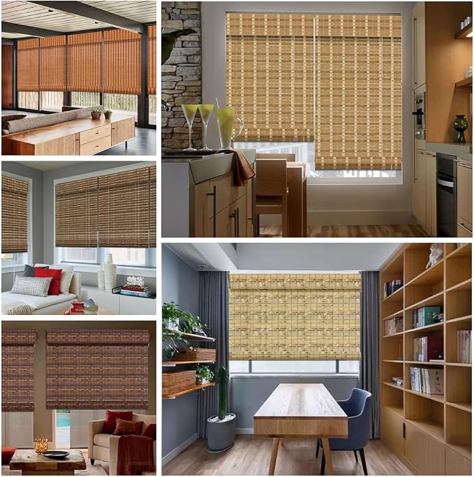 Letau No Drill No Tools Cordless Wood Window Shades Blinds, Bamboo Light - Image 6