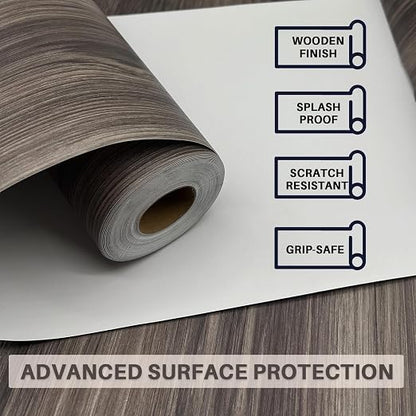 Wood Grain Peel and Stick Floor Tiles – 11.8” Width, Full Roll Length of 394" – - Image 6