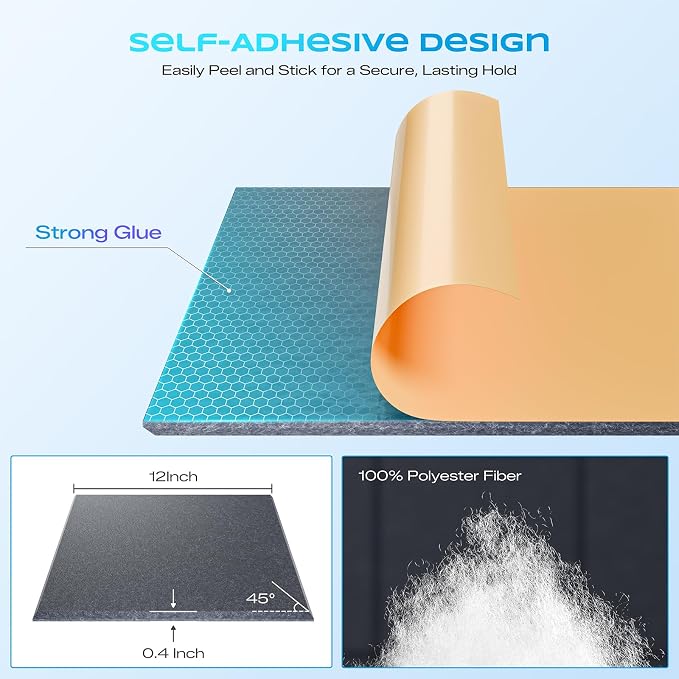 6-Pack Self-Adhesive Acoustic Panels, Soundproof Wall Panels - Image 2