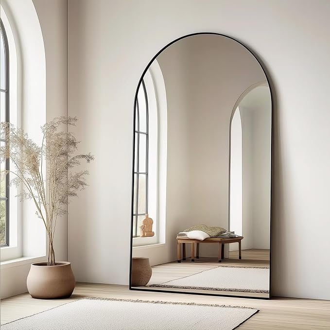 Dewfig Arched Full Length Mirror, Oversized Full Body Mirrors - Image 2