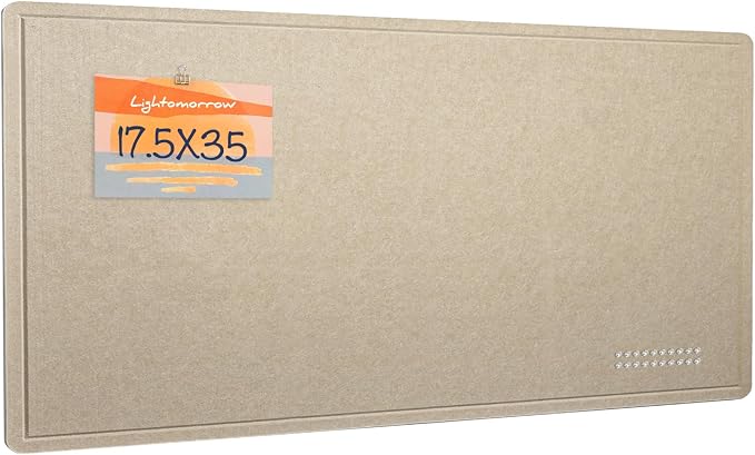 Lightomorrow Bulletin Board, 35 x 17 1/2 inches Felt Board by Lightomorrow
