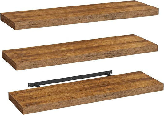 RALGEND Floating Shelves for Wall, 1.5" Thick Wall Shelf Set of 3 by RALGEND