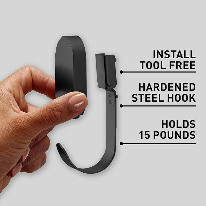 3M CLAW 15 lb. 2 Drywall Black Hooks & 2 Extra Picture Hangers, Heavyweight - Image 7