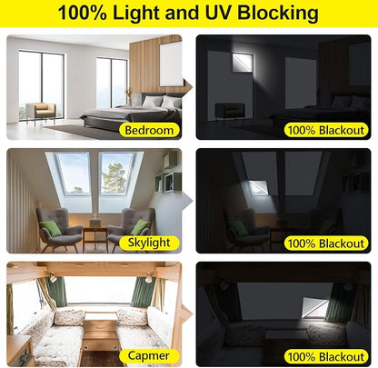 FADOTY Cuttable Blackout Shades Fabric Sheet, Portable 100% Black Out Window - Image 6