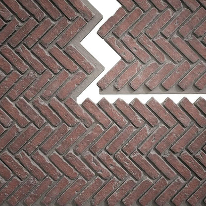 EverStone Herringbone Faux Brick Panel, 46 1/2"W x 25 1/4"H x 1"D, Stratus Color - Image 9