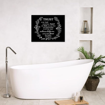 EOBTAIN Black and White Bible Wall Art - Image 2