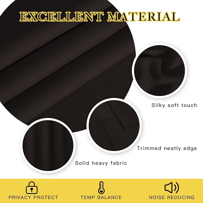 NICETOWN Patio Door Curtain Sound Blocking, Bedroom Privacy Room Divider Curtain - Image 2