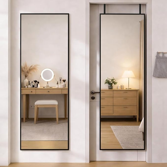 Simple Deluxe 47x14 Full Length Mirror Over The Door, Wall Mounted Full Body by SimpleDeluxe