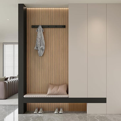 Yutianli PVC Slat Wall Panel Peel and Stick 118"x 15.7" Faux Wood Slat Panel - Image 4