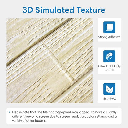 COMSTICKC Peel and Stick Faux Wood Wall Sticker Wall Panels, Ultra-Light Thin - Image 3