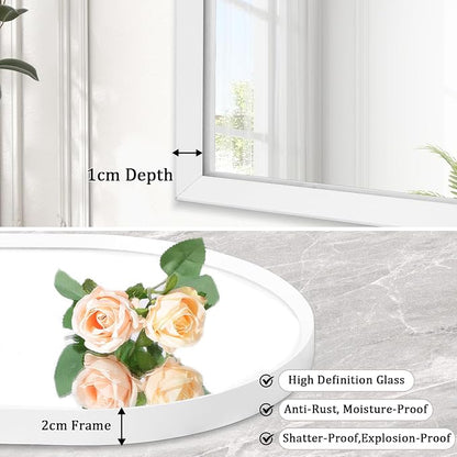 Arched Wall Mirror Bathroom Mirror Brushed Metal Vanity Wall Mounted Mirrors - Image 2