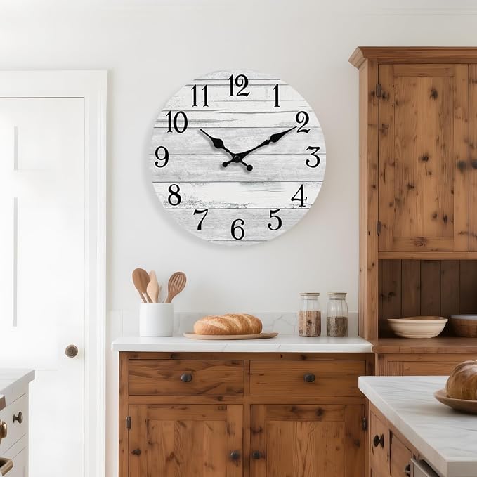 KECYET Wall Clock Battery Operated 16 Inch Large Gray Silent Non Ticking - Image 4