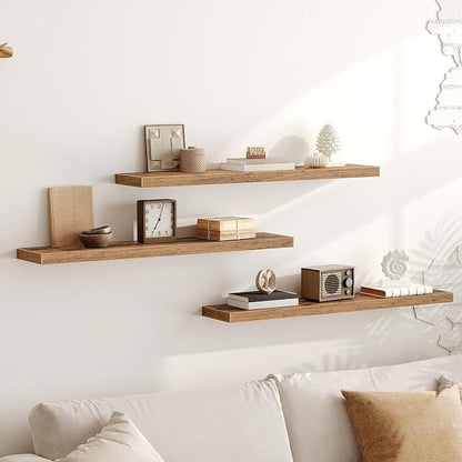 RALGEND Floating Shelves for Wall, 39.4" Long Wall Shelf Set of 3 - Image 8