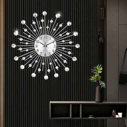 Large Wall Clock for Living Room Decor Non-Ticking Quiet Metal Quartz Clocks - Image 6